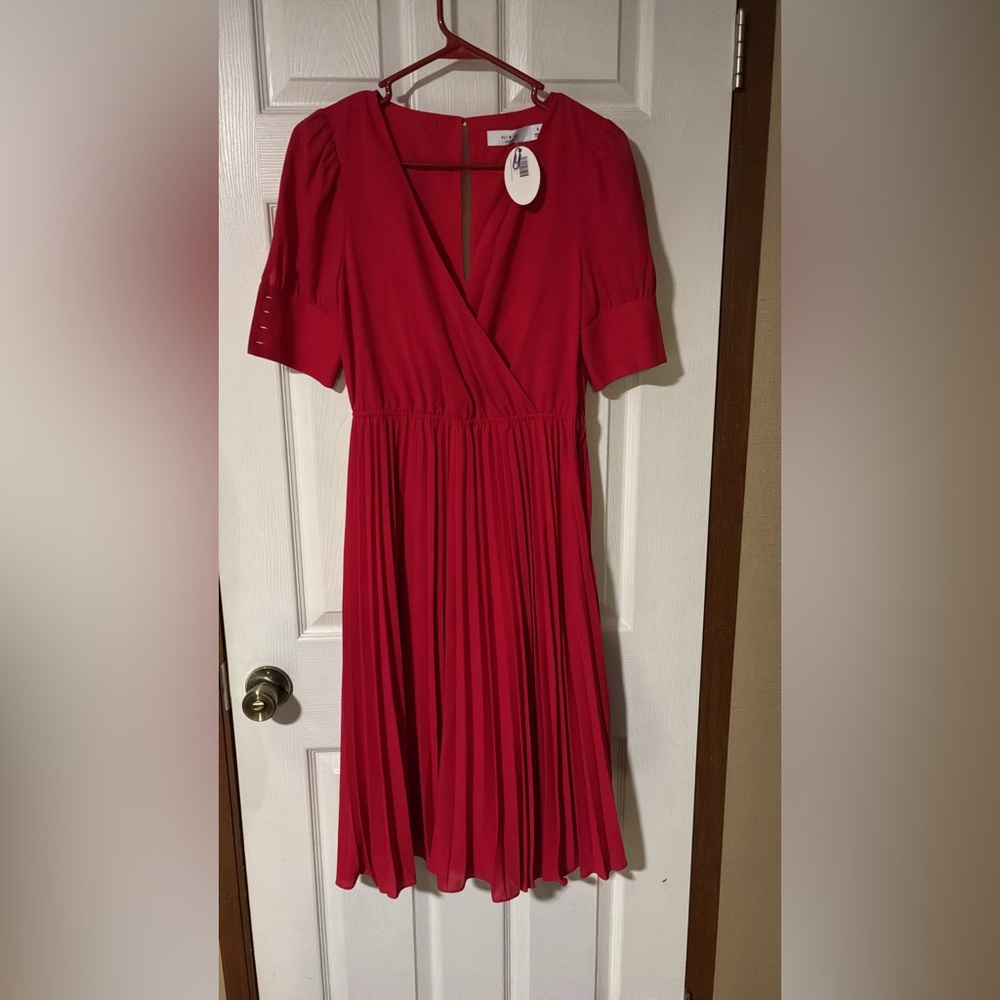 Elegant Red Wrap Dress